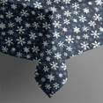 thumbnail image 5 of Dark Blue Christmas Snowflake Pattern Square Tablecloth,Waterproof Square Table Cover,Wipeable Spillproof Washable Table Cover for Home Kitchen Party Decor 60"x60"(152x152cm), 5 of 6