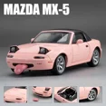 thumbnail image 1 of Modèle de Voiture de Sport Convertible 1:32 MX-5 en Alliage, Jouet en Métal Moulé sous Pression, Véhicule de Course avec Son et Lumière, Jouet pour Enfants, Cadeau Rose, 1 of 6