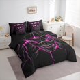 thumbnail image 3 of Castle Fairy Gothic Skull Bedding Comforter Set 7-Piece for Boys Girls,Abstract Green Lightning King Bedding Sets,Exotic Style Ultra Soft Bed Sheets,Ultra Soft Home Decor,Reversible, 3 of 8