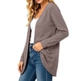 thumbnail image 5 of Womens Cardigan Lightweight Long Sleeve Knit Cardigan Sweaters Fall Casual Open Front Shirts Camel,L, 5 of 9