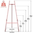 thumbnail image 5 of Yacona Easel Stand for Sign, Adjustable Metal Easels for Display with Adjustment Chain, Heavy Duty Poster Stand, for Wedding Sign, Poster, Painting, Displays, Rose Gold, 5 of 7