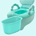 thumbnail image 4 of Baño Entrenador Fishlead Blanco con Asiento Acojinado y Bacinica Extraíble para Bebés, 4 of 9