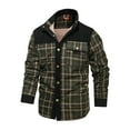 thumbnail image 2 of Fexilor Men's Corduroy Plaid Sherpa Lined Flannel Shirt Jacket Fleece Coat,Size S-3XL, 2 of 6
