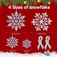 thumbnail image 3 of Ayieyill 46pcs Christmas Tree Decoration Snowflake Ornaments -Glitter Christmas Snowflake Hanging Ornaments Christmas Tree Ornaments, 3 of 7