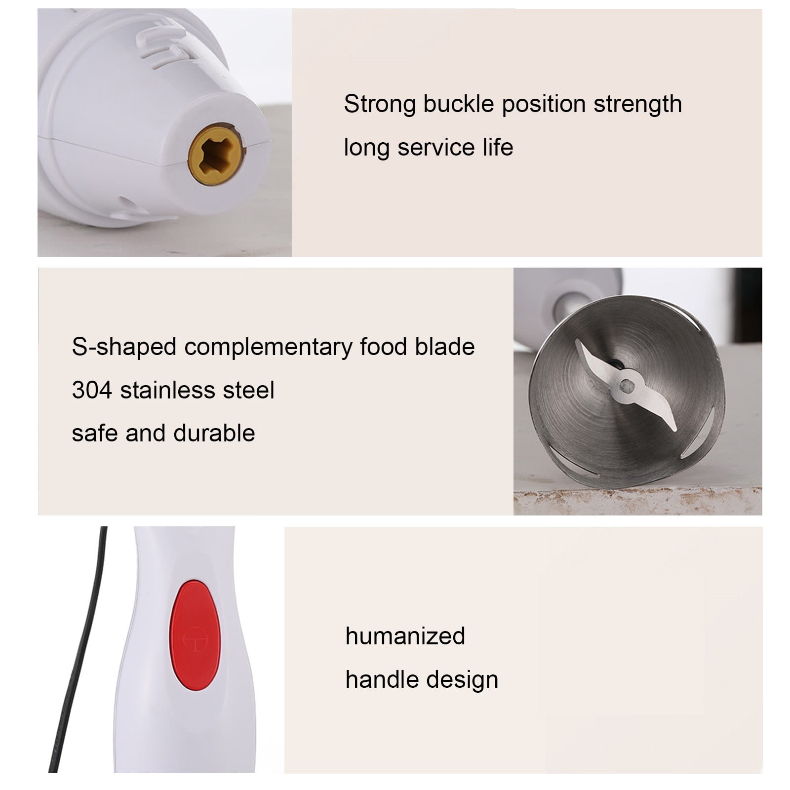 Handheld Electric Food Processor with Stainless Steel Blade for Infant Food, Meat, and Cooking – , Ergonomic Mixer for Easy Meal Prep