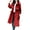 Red, variant on Women Rain Jacket Waterproof Long Rain Coats Hooded Windbreaker Lightweight Raincoats Travel Hooded Trench Coats S-2XL
