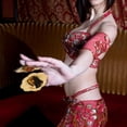 thumbnail image 1 of IFANLANDOR 2Pairs Copper Finger Cymbals for Rhythm Training and Stage Performance in Dancer Parties, 1 of 5