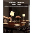 thumbnail image 3 of Rechargeable Table Lamp, 2-Pack, 8000mAh, Dimmable, Ambient Light, 2700K, Touch Control, Portable, LED, Wireless, Cordless, Battery Operated, Desk Lamp, Kitchen Lamp, Fabric Shade, for Dining Room, 3 of 8