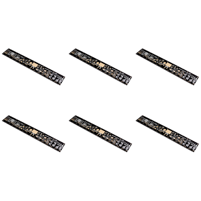 6uds. Herramienta de medición de regla de placa de circuito impreso con regla PCB multifuncional (15 cm)