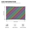 thumbnail image 3 of Hirioo Rainbow Hearts for Paper Reusable Cosmetic Bag Zipper Encouragement Travel Pouch Toiletry Bag for Women Girls, 3 of 7