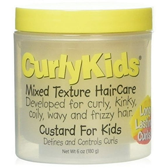 CurlyKids Mixed Haircare Custard for Kids, Yellow, 6 oz, 3 Pack