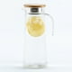 thumbnail image 4 of Jarra de agua fría de acrílico transparente de 1,2 l para jugo, para bar, uso doméstico, con tapa de bambú, 4 of 10