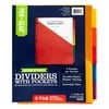 5-tab Durable Divider with Pockets, Letter Size, 6 Pack