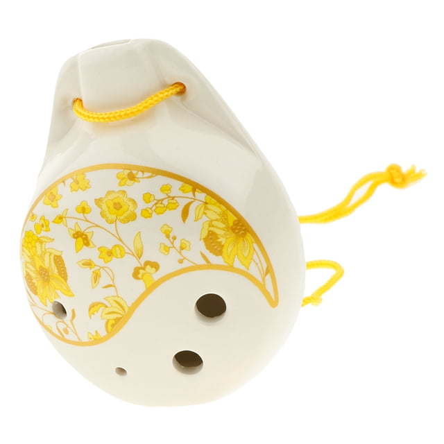 1 Pieza De Cerámica Alto Ocarina Llave C De 6 Agujeros Para Nios Adultos Principiantes Sunnimix Cerámica Ocarina 6 hoyos