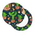 thumbnail image 2 of Balery Cute Hedgehogs Cactus Blue Fundas de asiento para taburete de bar redondo de tela de terciopelo ajustables que protegen de arañazos y manchas para sillas de 14 a 17 pulgadas.-12 inch, 2 of 7