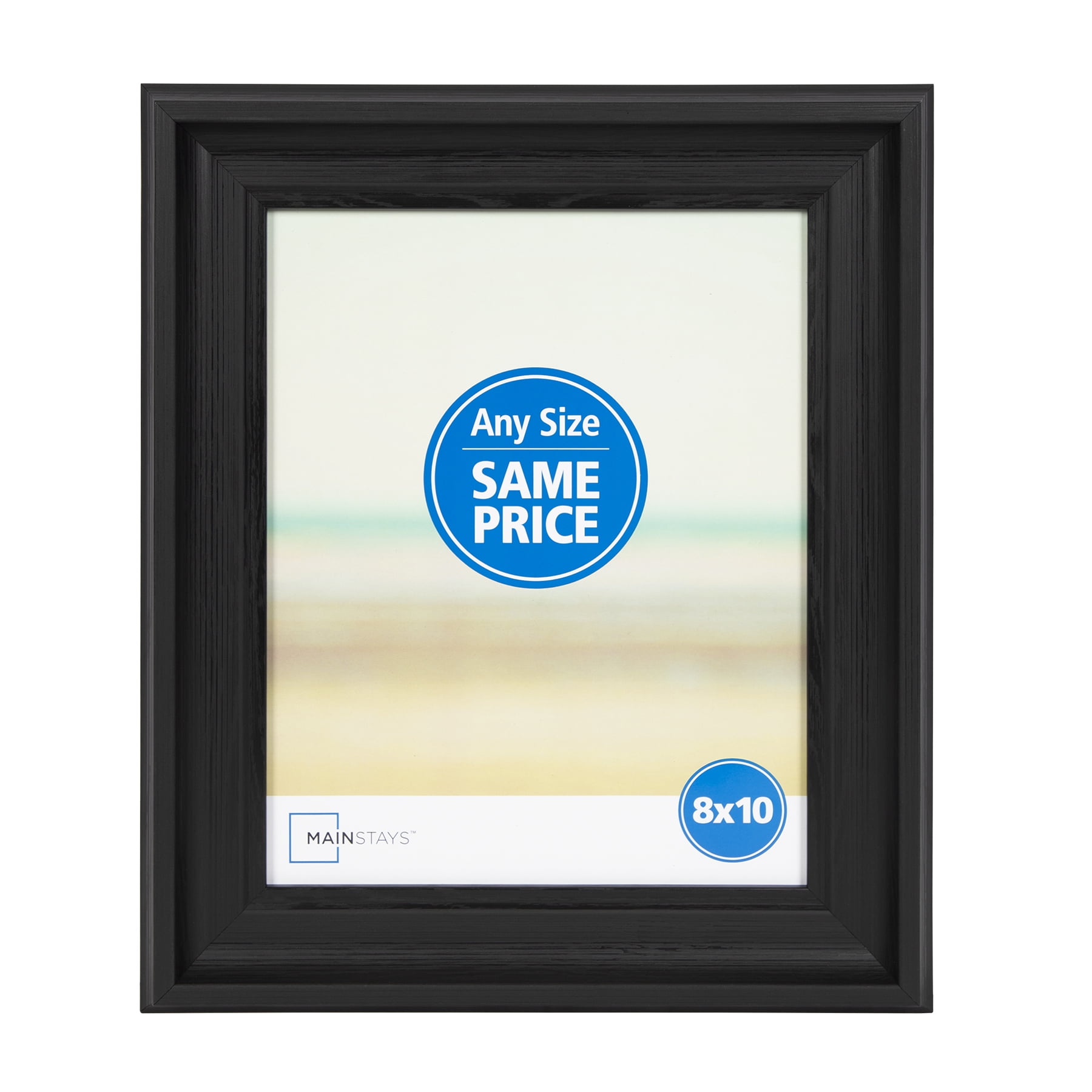 Mainstays Curved 8x10 Black Decorative Tabletop Picture Frame