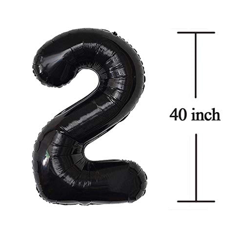20 Globos de Números Negro Big Giant Jumbo Grande Grande 20 Foil Mylar Globos con Número d Jonhamwelbor Jonhamwelbor