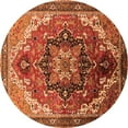 thumbnail image 1 of Ahgly Company Indoor Round Oriental Orange Industrial Area Rugs, 8' Round, 1 of 4