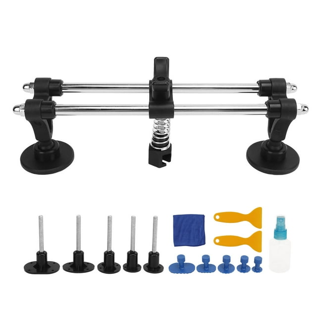Kit de reparación de abolladuras sin pintura duradero, extractor de abolladuras de puente de doble polo, Universal para coche