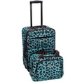 thumbnail image 1 of Set de equipaje Rockland Fashion Softside Upright Blue Leopard, 1 of 6