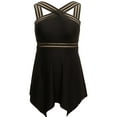 thumbnail image 6 of Aunavey Plus Size Two Piece Swim Dress with Boyshorts for Women Mesh Tankini Swimsuits Flowy Bathing Suits, 6 of 8