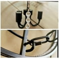 thumbnail image 3 of GMizon 19-inch European simple crystal chandelier, 3-head bedroom chandelier, dining room corridor lighting fixture (black), 3 of 7