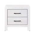 thumbnail image 4 of Lexicon Corbin Table de Nuit Asiatique en Bois Dur, Blanc, 4 of 7