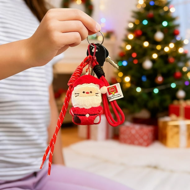 Colgante navideño, linda figura de jengibre, llavero, colgante, bolsa, decoración, regalo de Navidad, llavero de fibra de poliéster.