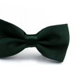 thumbnail image 2 of Pajaritas para hombre, clásicas, preatadas, formales, con bandas, de satén, ajustables, para bodas, negocios, bailes, hoteles, camareros, verde oscuro, 2 of 5
