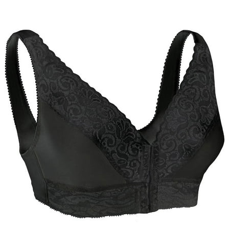

Lacy Front Hook Bra Black LX