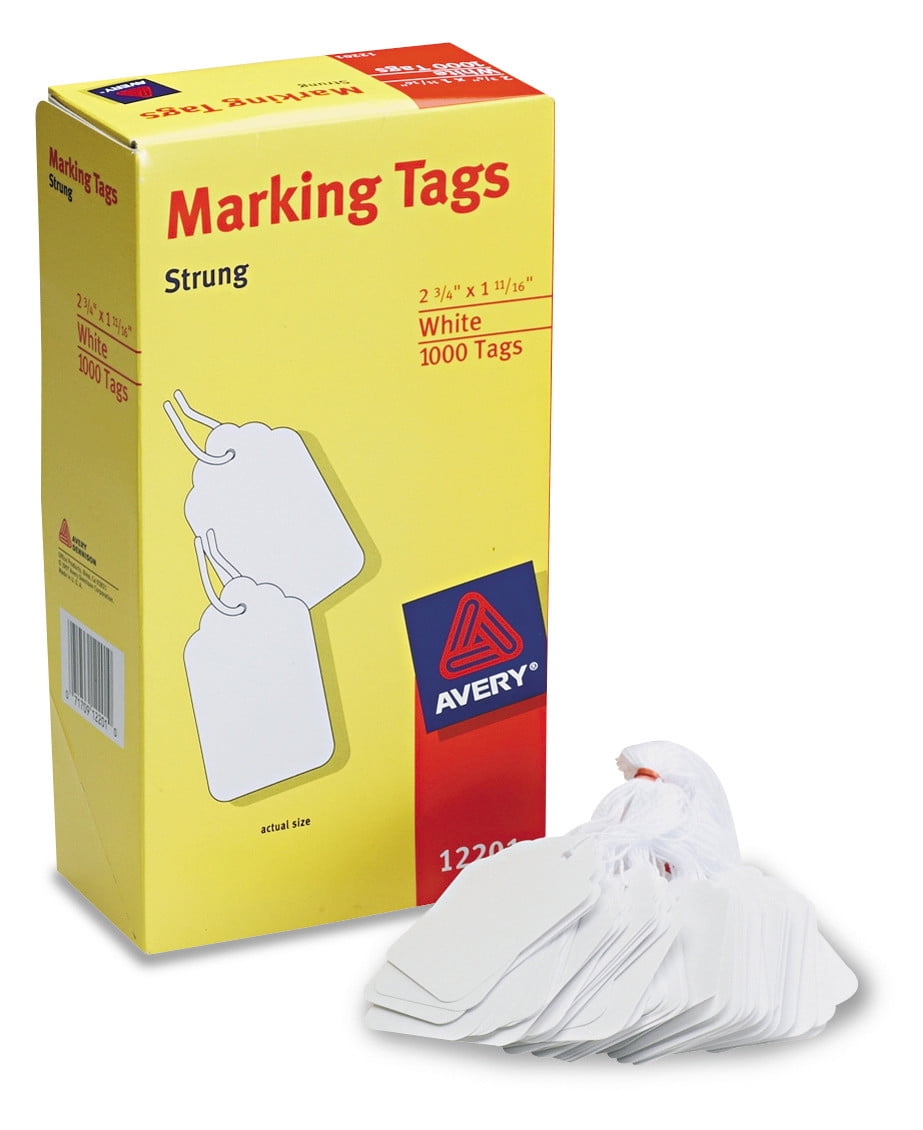 Pre Strung White Luggage Card Label Tags Just Stationery Medium x 200