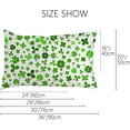 thumbnail image 2 of Coolnut Pillowcases 2 Pcs St. Patrick's Day Green Leaves Zippered Cotton Plush Throw Pillow Cushion Case Cover 20x36in for Bed Couch Sofa Home Decor, 2 of 6