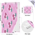 thumbnail image 6 of GZHJMY 2 Pack Pure Cotton Towel Set, Soft Highly Absorbent Machine Washable Pink Cherry Bath Towels for Pool,Sports, Yoga, Travel, 6 of 7