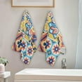 thumbnail image 4 of Coolnut Mexican Talavera Soft Hand Towels, 2 PcsAbsorbent Bath Towel Decorative Fingertip Towels for Bathroom Gym Spa Hotel Beach Swimming Pool,14.4"x 28.3", 4 of 6