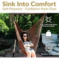 thumbnail image 4 of YANG2 Outdoor Hammock Chair Swing - Hanging Hammock Swing - Hanging Reading Chair - Soft-Spun Polyester Rope - Caribbean XL-Mocha, 4 of 10