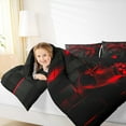 thumbnail image 4 of jejeloiu Cartoon Console Gamepad Bedding Comforter Set,Modern Geometric Plaid Twin Comforter Sets,Red Black Bedding Set For Boys Teens,Ultra Soft Home Decor Reversible,2 Pieces, 4 of 8