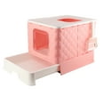 thumbnail image 4 of Cat Litter Box With Lid,Drawer Type Cat Toilet Detachable Washable Large Space Semi Closed Cat Toilet Litter Box With Lid For Cats Kittens, 4 of 8