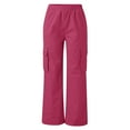 thumbnail image 7 of Gvdentm Womens Cargo Sweatpants Oversized Joggers Fall Fashion Outfits Y4k Clothes with Pockets Baggy Cargo Pants for Women(Hot Pink,4XL), 7 of 7