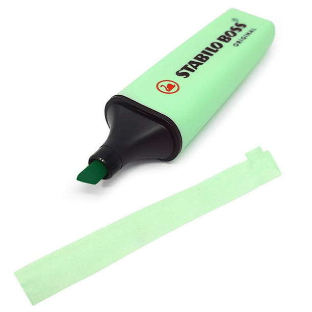 Aibecy Highlighter Text Marker Chisel Point Marker Pen 6 Assorted Pastel Colors Large Ink Reservoir Quick Dry Dry Out For Adults Kids Light Green Walmart Com Walmart Com