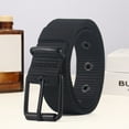 thumbnail image 4 of harmtty Men Retro Belt Easy to Wear Belt Men's Retro Style Waist Belt Adjustable Size Stretchable Comfortable Nylon Belt with Needle Buckle Students Jeans Black, 4 of 8