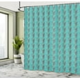thumbnail image 4 of Ambesonne Tropical Shower Curtain, Brush Jungle Print Art, 69"Wx84"L, Cadet Blue and Dried Rose, 4 of 4