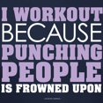 thumbnail image 3 of CafePress - Workout Instead Of Punching People T Shirt - Women's Traditional Fit Dark T-Shirt, 3 of 4