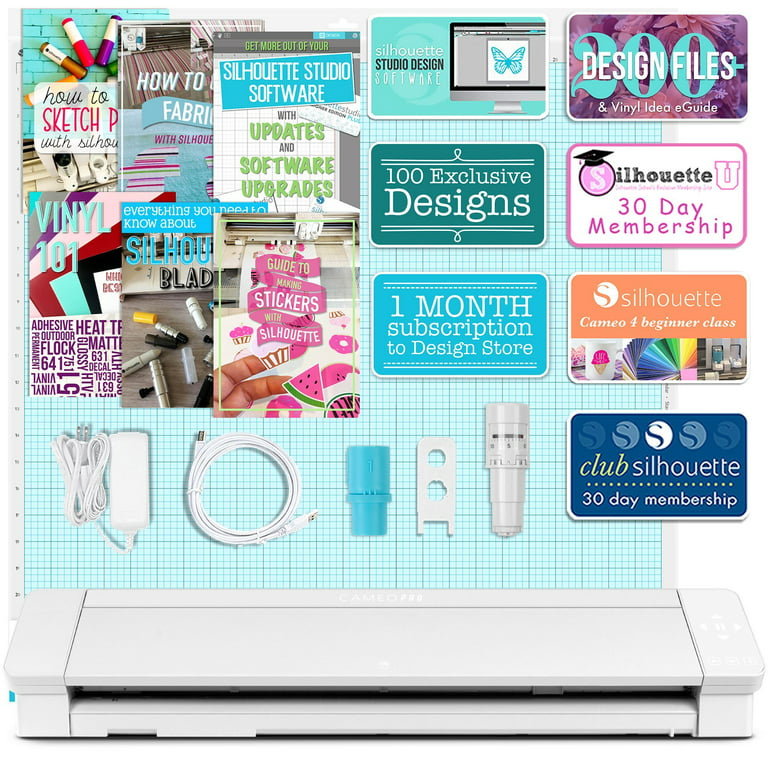Silhouette Cameo 4 PRO - 24 w/ Oracal 651 24 Wide Vinyl Rolls, Tools,  Guides 