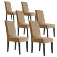 thumbnail image 1 of Velvet Chair Cover Thick Camel Six-Pack, 1 of 1