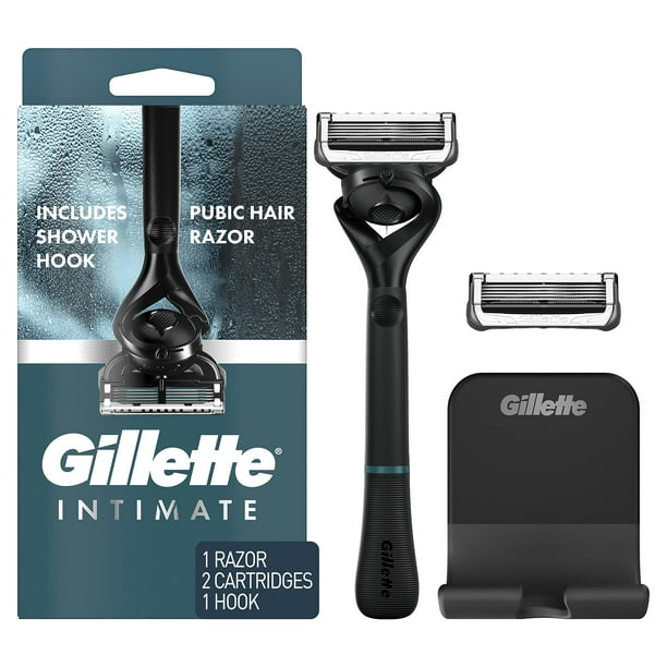 Gillette Intimate ingle Razor para hombres, 1 mango, 2 recambios de cuchillas