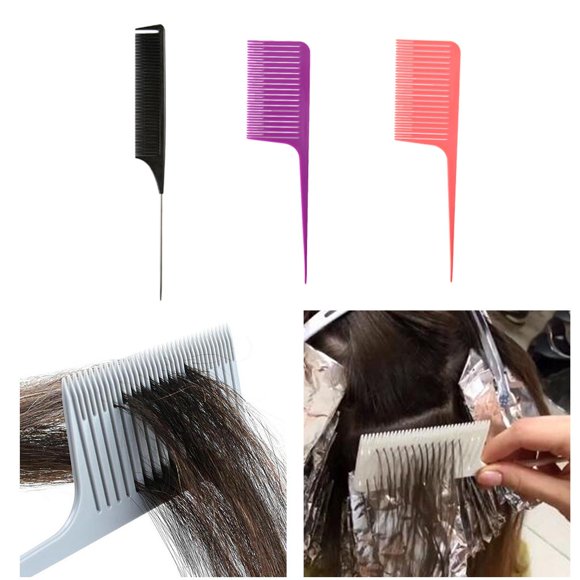 3 Piezas De Tejido De Seccionamiento De Plástico Que Los s De Coloración Del Del cabellero De Frustrar Fernando Peine para teñir el cabello de las mujeres