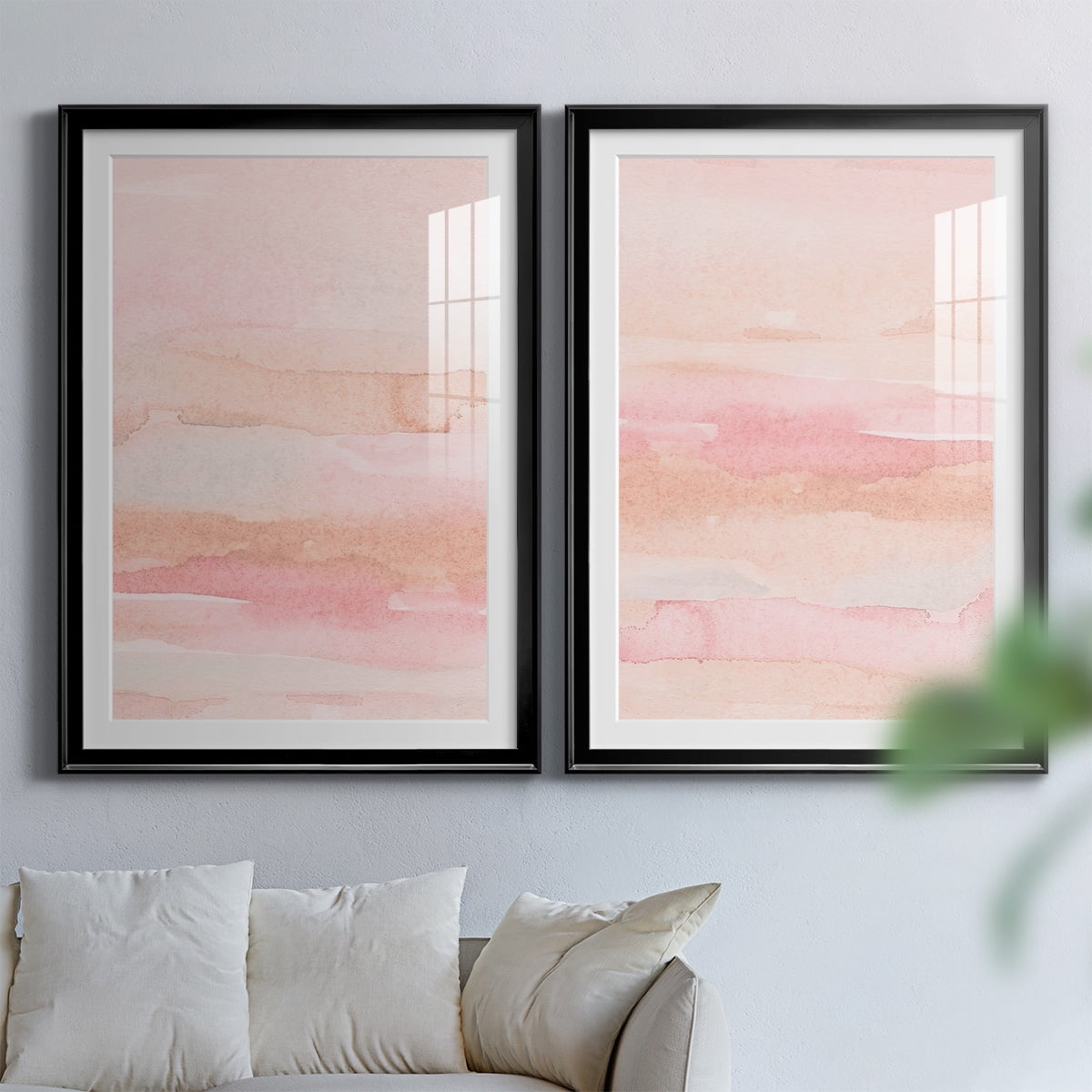 Wexford Home Rose Fade I Premium Framed Print, 30.5" x 42.5" - Ready to Hang, Black (Set of 2)