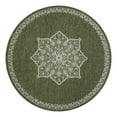 thumbnail image 4 of Unique Loom Outdoor Traditional Collection Area Rug - Antique (7' 10" Round Green/Ivory), 4 of 6
