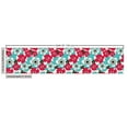thumbnail image 3 of Ambesonne Floral Fabric by the Yard Upholstery, Spring Nature Retro Sixties, 10 Yards, Dark Coral Blue, 3 of 5