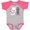 Heather and Hot Pink, variant on Inktastic My Great Aunt Loves Me- cute and happy llama Boys or Girls Baby Bodysuit